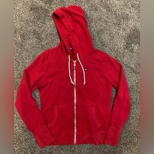 Tommy Hilfiger Red Zip-Up Hoodie